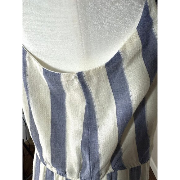 Altar'd State Womens Dress Size S Blue Striped Sleeveless Halter Elastic Waist - Picture 9 of 9